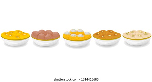 Indian Sweets or Mithai Like Laddu,Peda