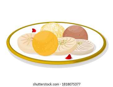 Indian Sweets or Mithai Like Laddu,Sandesh