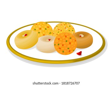 Indian Sweets or Mithai Like Laddu,Sandesh