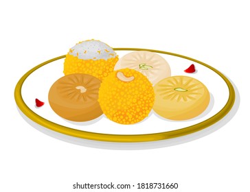 Indian Sweets or Mithai Like Laddu,Sandesh