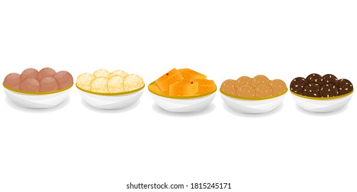 Dulces indios o Mithai Like mysore pak, Laddu