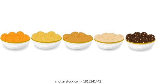 Indian Sweets or Mithai Like Peda,Laddu