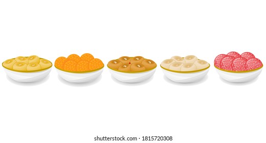 Indian Sweets or Mithai Like Sandesh,Laddu