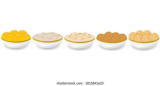 Indian Sweets or Mithai Like Sandesh,Laddu