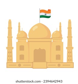 indischer Taj-Mahal-Vektor einzeln