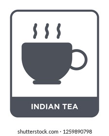 indian tea icon vector on white background, indian tea trendy filled icons from India and holi collection, indian tea simple element illustration