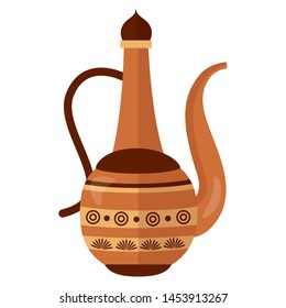 indian teapot folk isolated icon vector illustration design