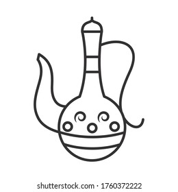 Indian teapot line style icon design, India culture travel and asia theme Vector illustration