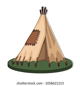 Indian tent cartoon