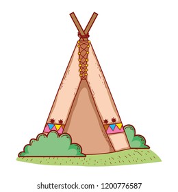 Indian tent cartoon