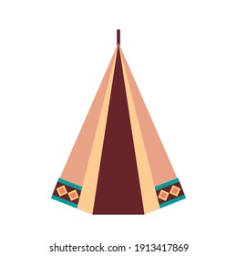 indian tent ethnic culture boho icon vector illustration design