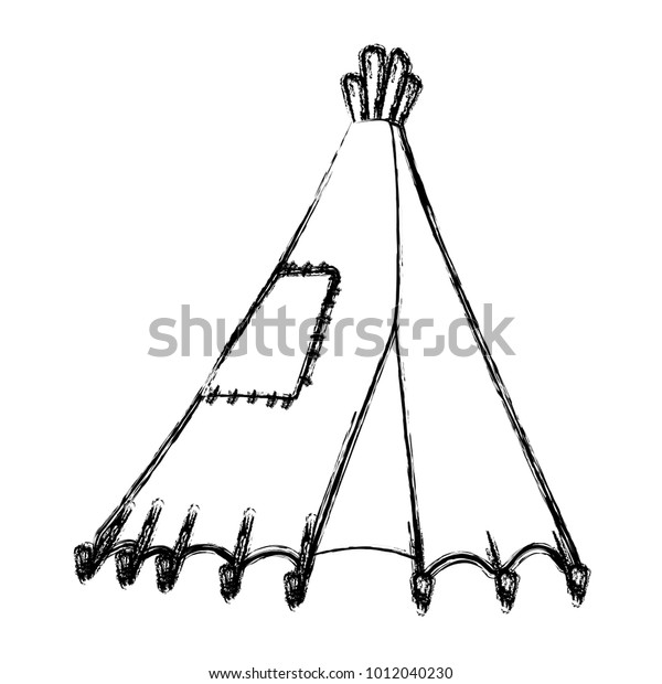 Indian Tent Isolated Stock Vector (Royalty Free) 1012040230 | Shutterstock