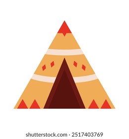Indisches Zelt, Vektordesign, geeignet für die Verwendung als Lehrmaterial, Aufkleber und Clipart