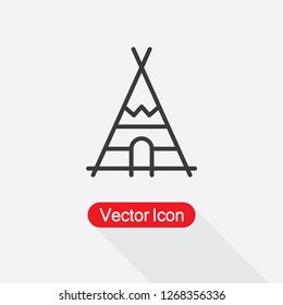 Indian Tepee Icon Vector Illustration Eps10