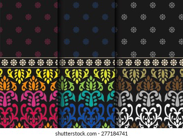 Indian textile Pattern - Detailed and easily editable