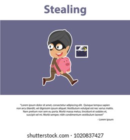 Indian Thief Stealing Infographic