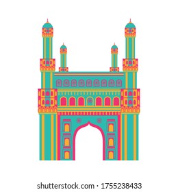 indian towers and frame temple structure icon vector illustration design
