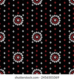 Indian Traditional Bandhani Chunri design allover seamless repeat pattern for shirt kurti saree stole scarf dupatta vector editable artwork