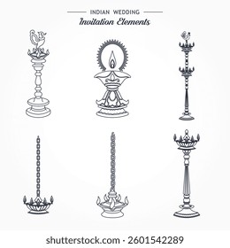 Indian traditional bird shape oil lamp, vilakku, wedding elements