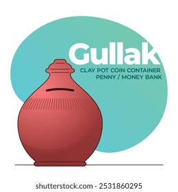 Indian Traditional clay pot Gullak: Traditional clay coin bank, perfect for saving and decorating, ideal for kids and adults; good habits to save money for kids adults too