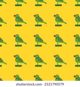 Indian Traditional and Cultural pattern, Parrot Seamless pattern , south indian print , chettinad print , parrot print
