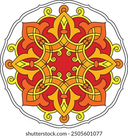 Indian Traditional and Cultural Rangoli, Alpona, Kolam, or Paisley vector line art. Bengal Art India. centuries-old Bengali art tradition of the Bengal region, for textile printing, logo, wallpaper	