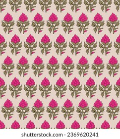 Indian Traditional Digital Textile Design Booti for block print screen print Rotary Flatbed Seamless Repeat Pattern