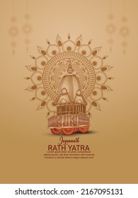 Indian traditional festival happy rath yatra with lord jagannath balabhadra and subhadra