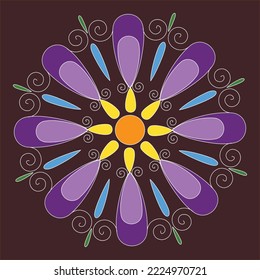 Indian traditional festival pattern vector. 