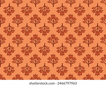 INDIAN TRADITIONAL FLORAL BLOCK PRINT DESIGN AJRAKH PRINTS BATIK PRINTS SANGANER JAIPUR SEAMLESS PATTERNS 