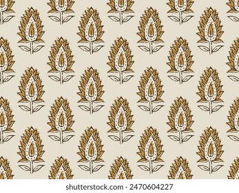 INDIAN TRADITIONAL FLORAL BLOCK PRINT DESIGN AJRAKH PRINTS BATIK PRINTS SANGANER JAIPUR SEAMLESS PATTERNS 