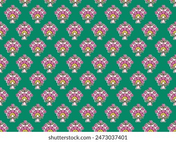 INDIAN TRADITIONAL FLORAL BLOCK PRINT DESIGN AJRAKH PRINTS BATIK PRINTS SANGANER JAIPUR SEAMLESS PATTERNS 