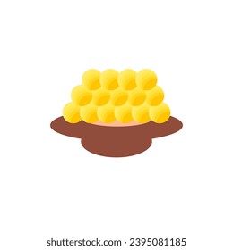 Indian Traditional Food Ladoo Vector Design. Premium Design