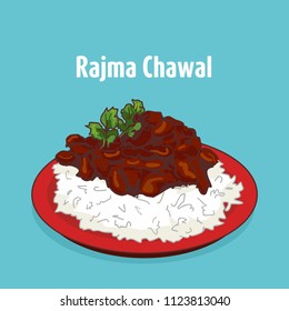 Indian Traditional Food Rajma Chawal