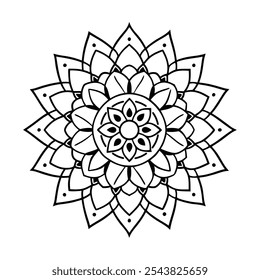 Indian traditional mandala art illustration