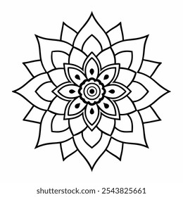 Indian traditional mandala art illustration