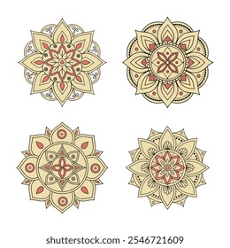 Indian Traditional Mandala artwork. Perfect for use in creative projects, including wall art, tattoos, yoga-themed designs, meditation visuals, and digital or print publications.