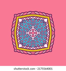 Indian traditional mandala vector design for invitation cards and wallpaper.