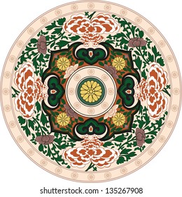 Indian traditional pattern in color - flower mandala
