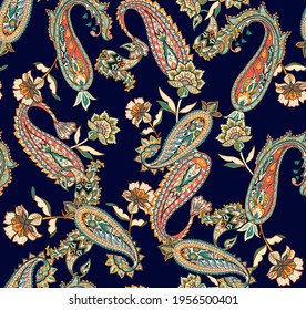 indian traditional pattern, paisley pattern for textiles and decoration