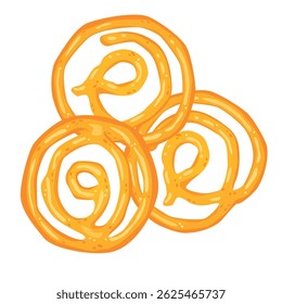 indian traditional sweets jalebi. Vector illustration