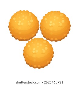 Indian traditional sweets laddu. Vector illustration.