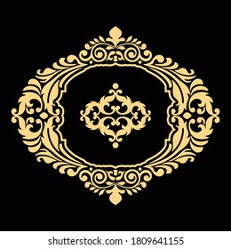 Marco vectorial tradicional indio para tarjetas de invitación.