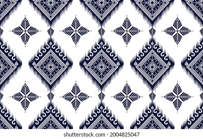 Indian tribal ethnic pattern design. Ikat Aztec fabric carpet mandala ornament native boho chevron textile decoration wallpaper. Traditional embroidery texture patterns vector illustrations background
