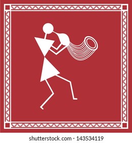 Indian tribal Painting. Warli Painting