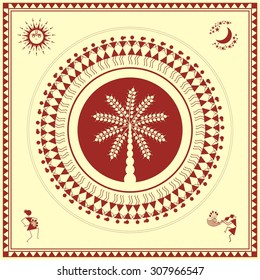 Indian tribal Painting. Warli Painting