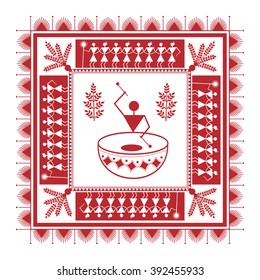 Indian tribal Painting. Warli Painting 