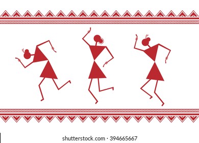 Indian tribal Painting. Warli Painting