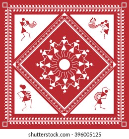 Indian tribal Painting. Warli Painting