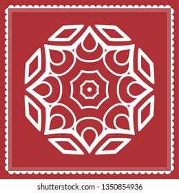 Indian tribal Painting. Warli painting design of Rangoli - Vector